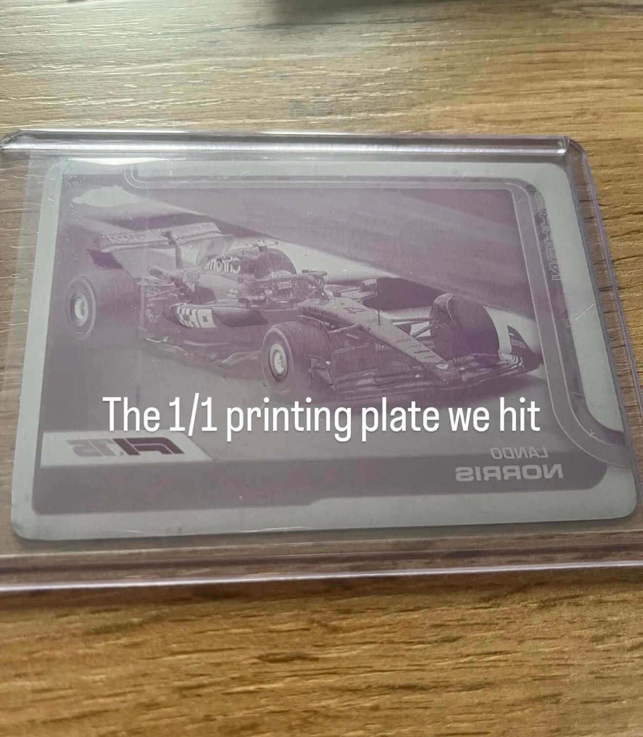 1/1 Lando Norris Topps Chrome 2025 Printing Plate