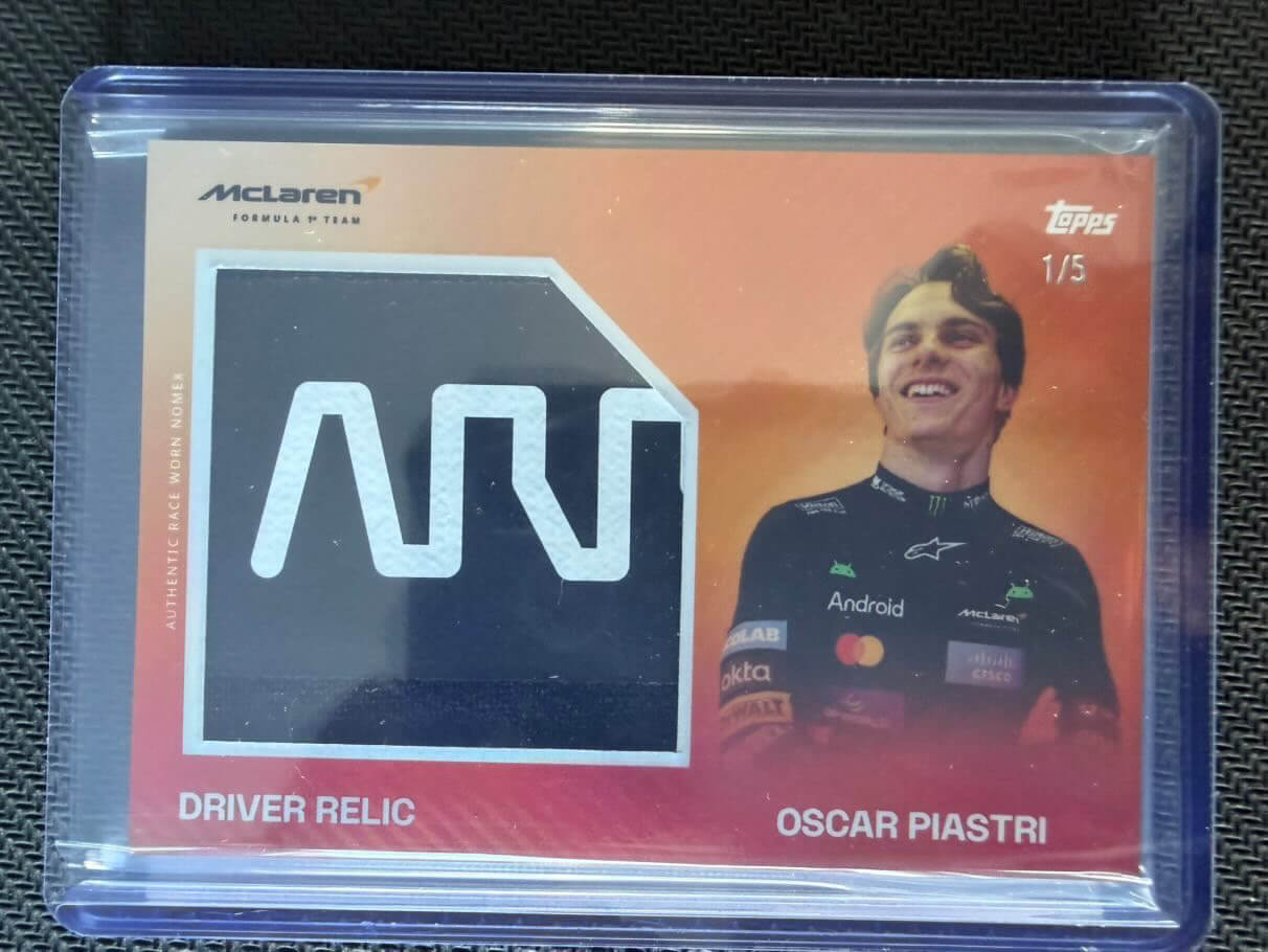 /5 Oscar Piastri McLaren Race Worn Relic