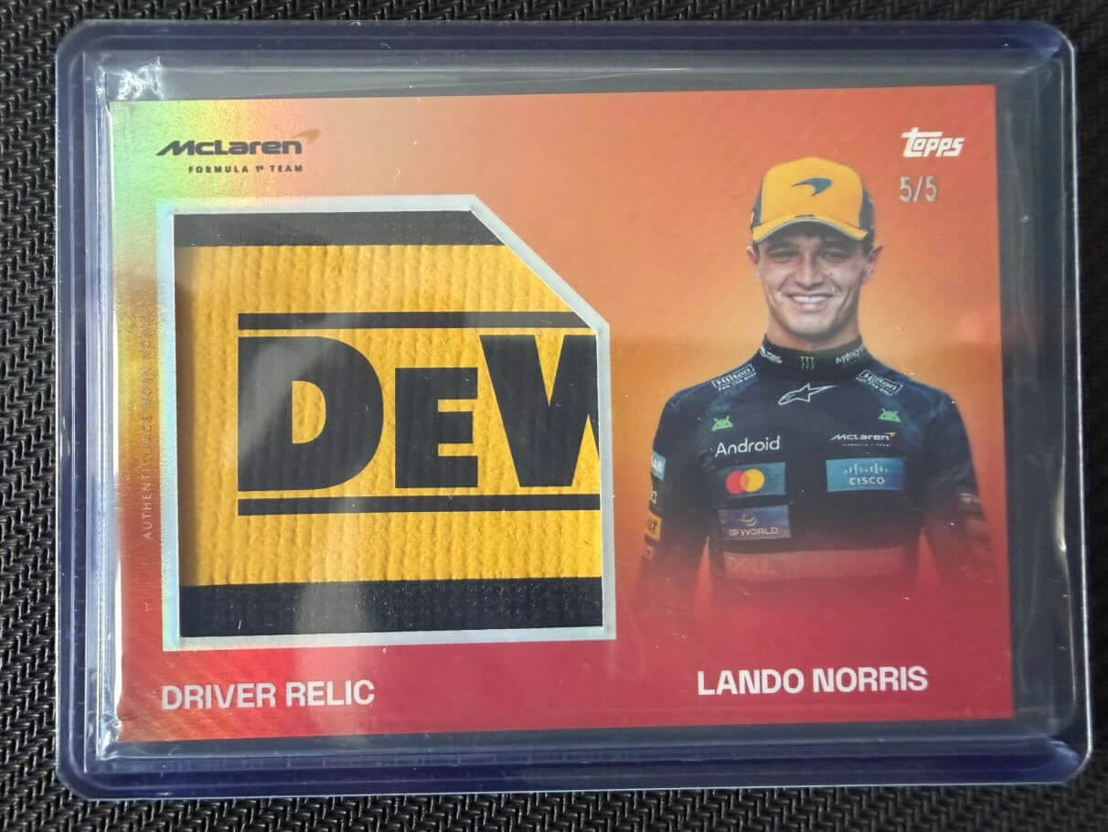 /5 Lando Norris Race Worn Relic